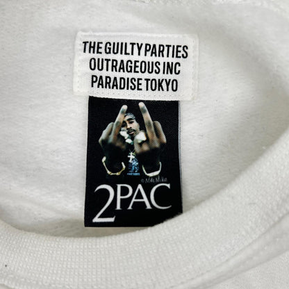 WACKO MARIA 23SS White 2PAC Sweatshirt Size XL