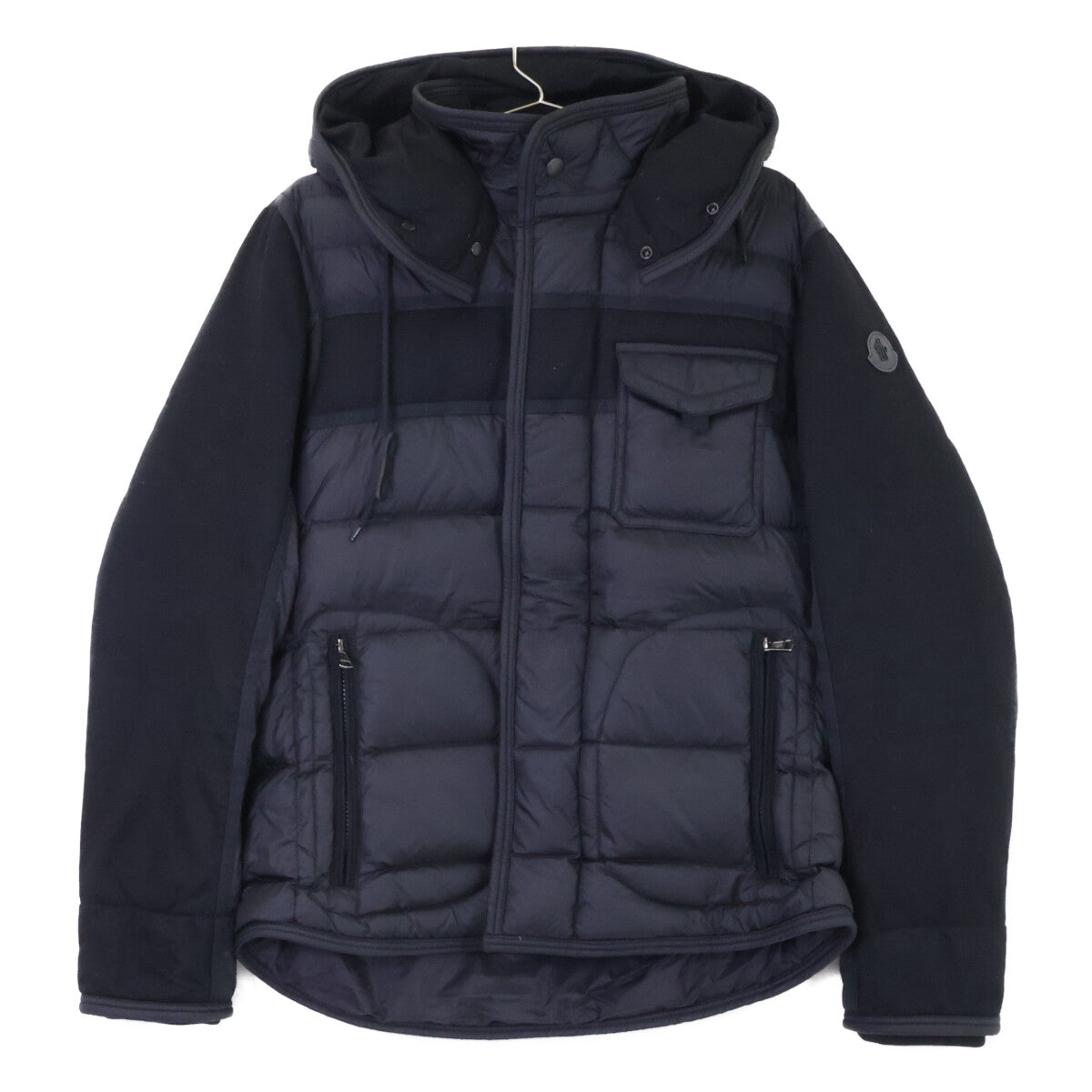MONCLER RYAN Wool Nylon Hooded Down Jacket Size 2