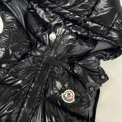 MONCLER BORMES Hooded Down Vest Black Size 1