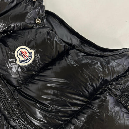 MONCLER BORMES Hooded Down Vest Black Size 1