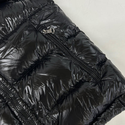 MONCLER BORMES Hooded Down Vest Black Size 1
