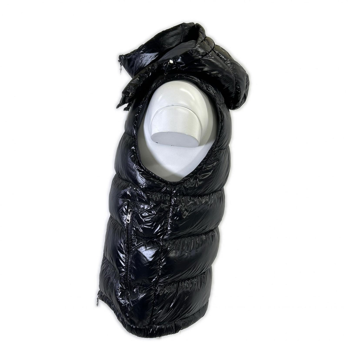 MONCLER BORMES Hooded Down Vest Black Size 1