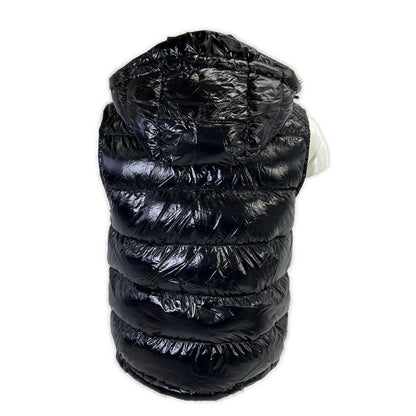 MONCLER BORMES Hooded Down Vest Black Size 1