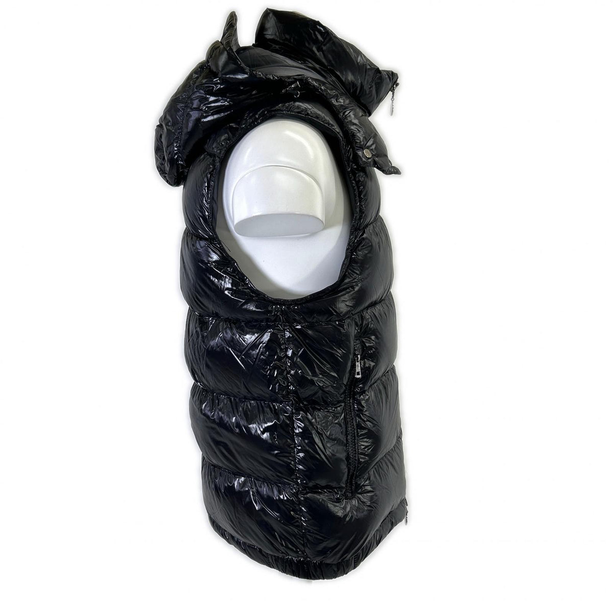 MONCLER BORMES Hooded Down Vest Black Size 1