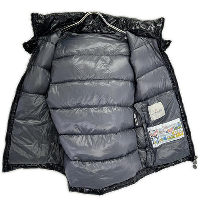 MONCLER BORMES Hooded Down Vest Black Size 1