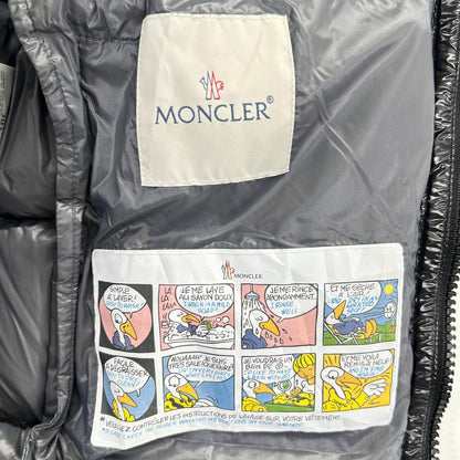 MONCLER BORMES Hooded Down Vest Black Size 1