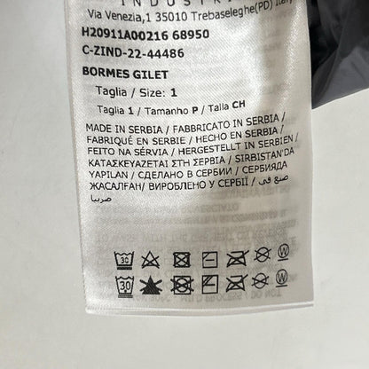 MONCLER BORMES Hooded Down Vest Black Size 1