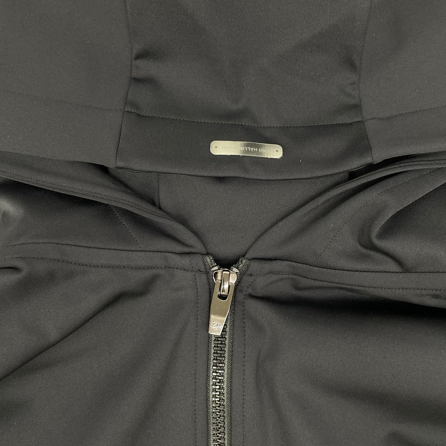 ZERO HALLIBURTON Elegant Nylon Hoodie Black Size M