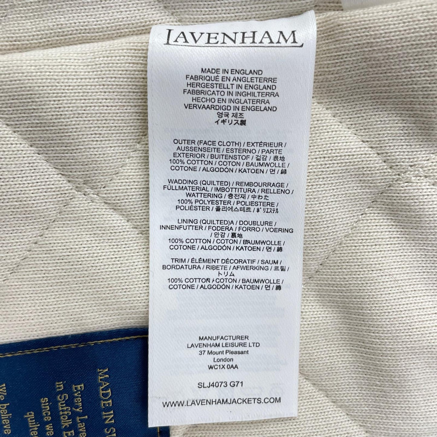 LAVENHAM SLJ4073 Mickfield Workwear Cotton Vest Navy Size S