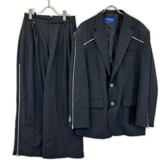 ADER error Black Wool Zip Suit Size 3