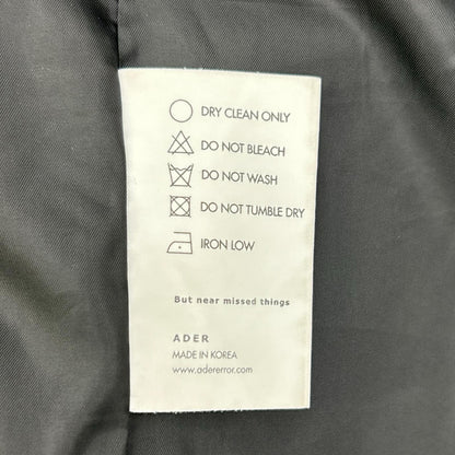 ADER error Black Wool Zip Suit Size 3