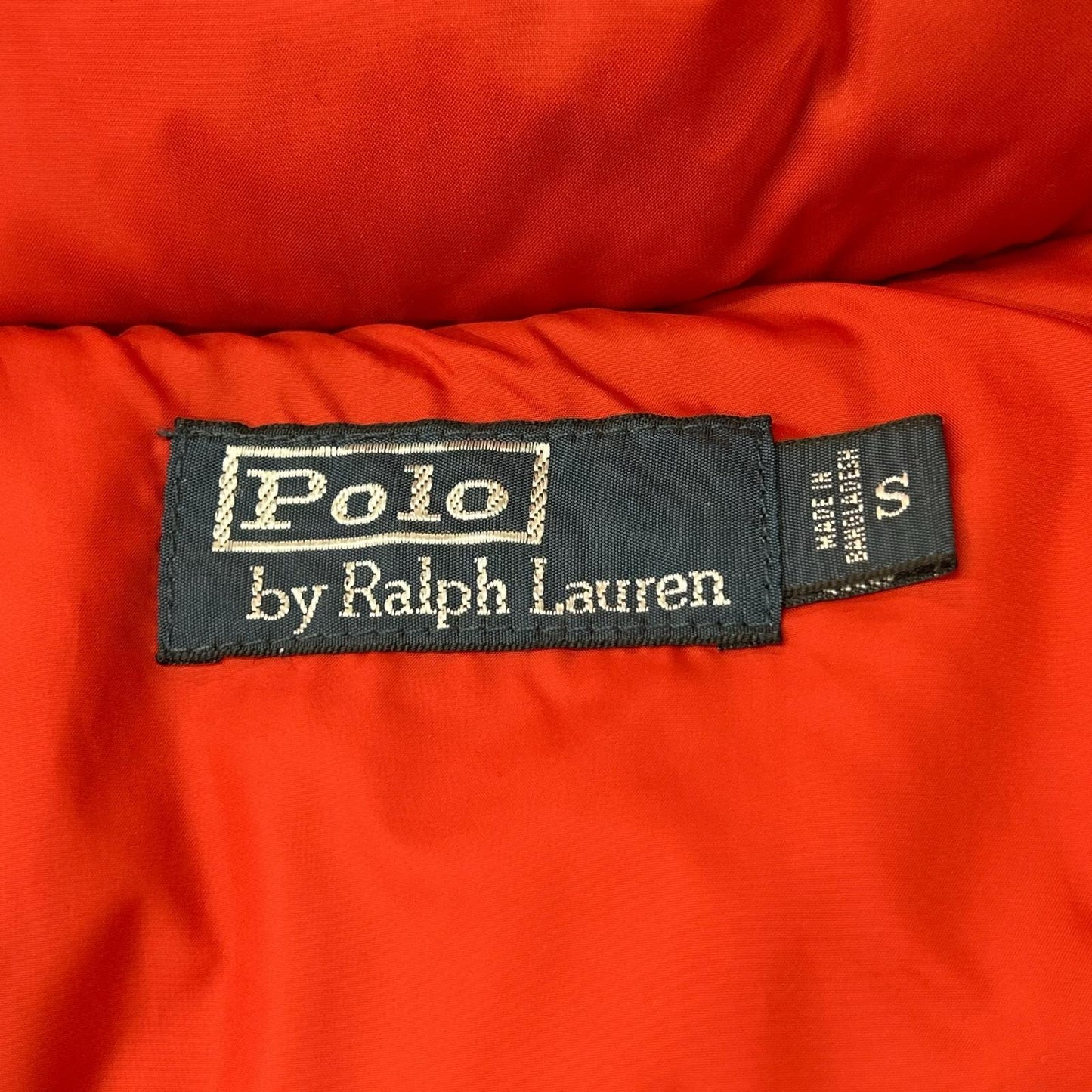 POLObyRalphLauren Red Embroidered Down Vest Nylon Size S