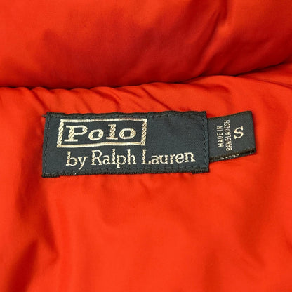 POLObyRalphLauren Red Embroidered Down Vest Nylon Size S