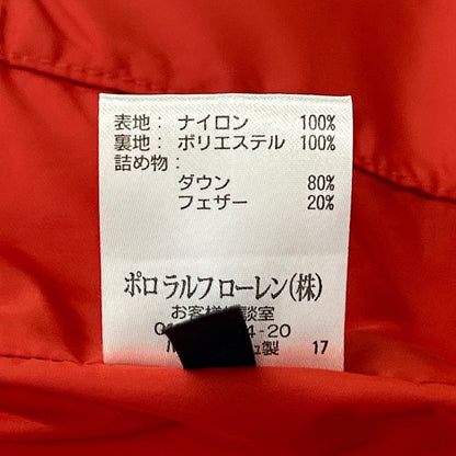 POLObyRalphLauren Red Embroidered Down Vest Nylon Size S