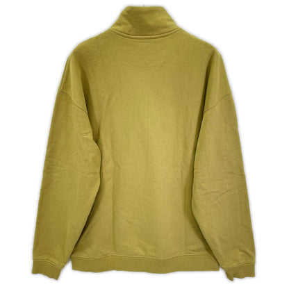 COACH Khaki Letter Print Half-Zip Sweatshirt Size L