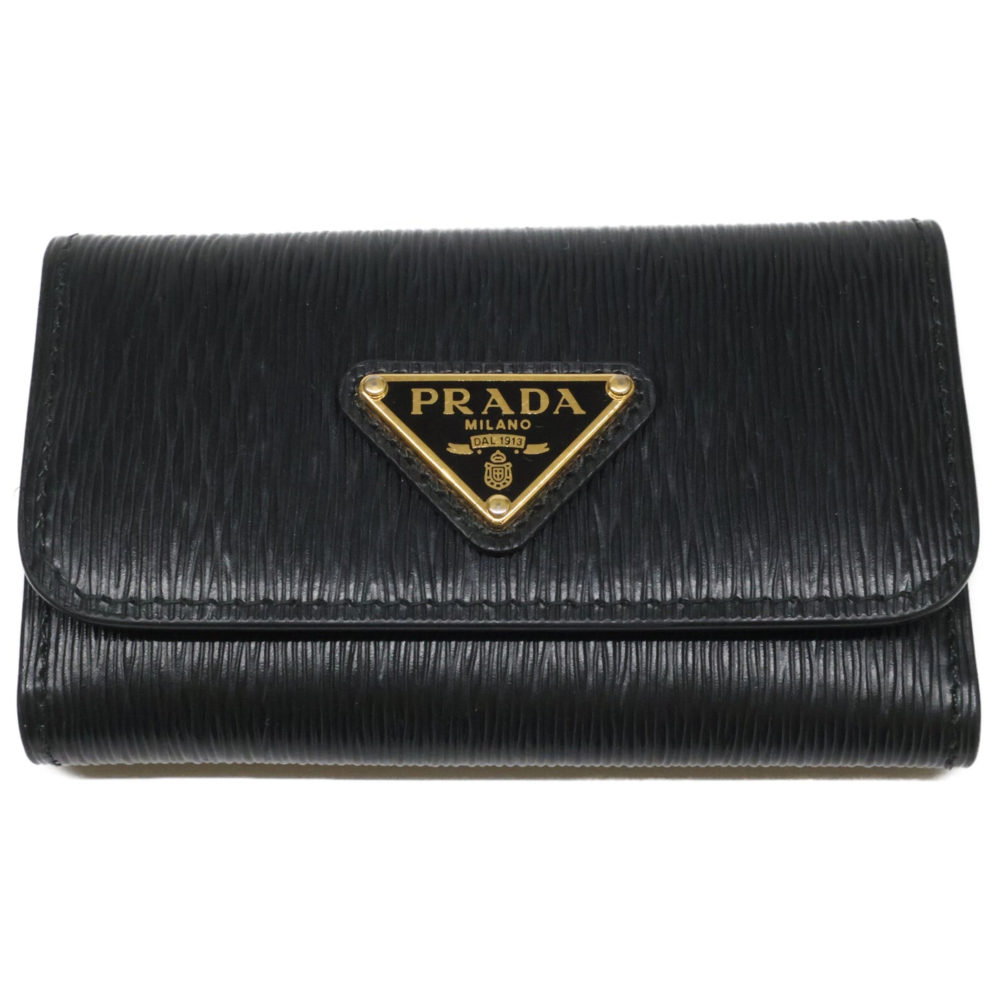 PRADA 1PG222 Saffiano Metal Leather Black