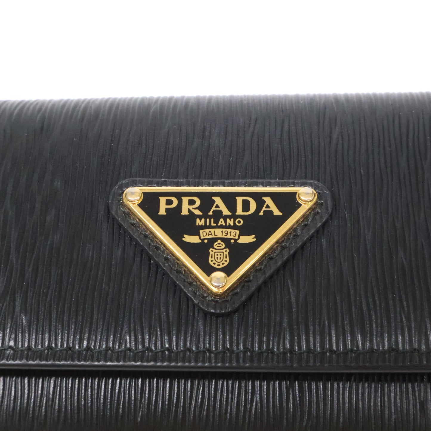 PRADA 1PG222 Saffiano Metal Leather Black