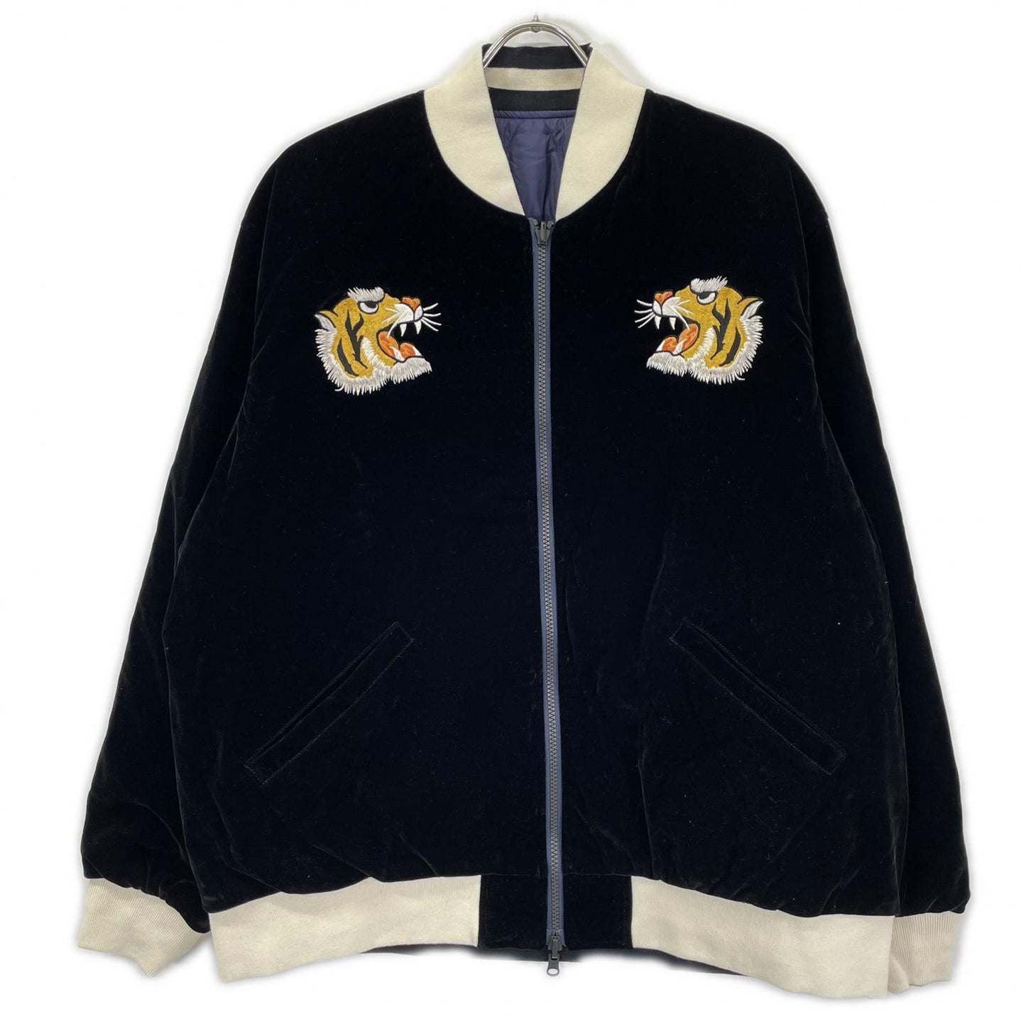 TAION Velour Tiger Embroidered Jacket Black Size XXL