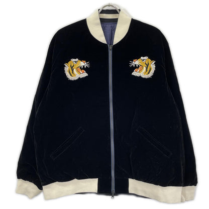 TAION Velour Tiger Embroidered Jacket Black Size XXL
