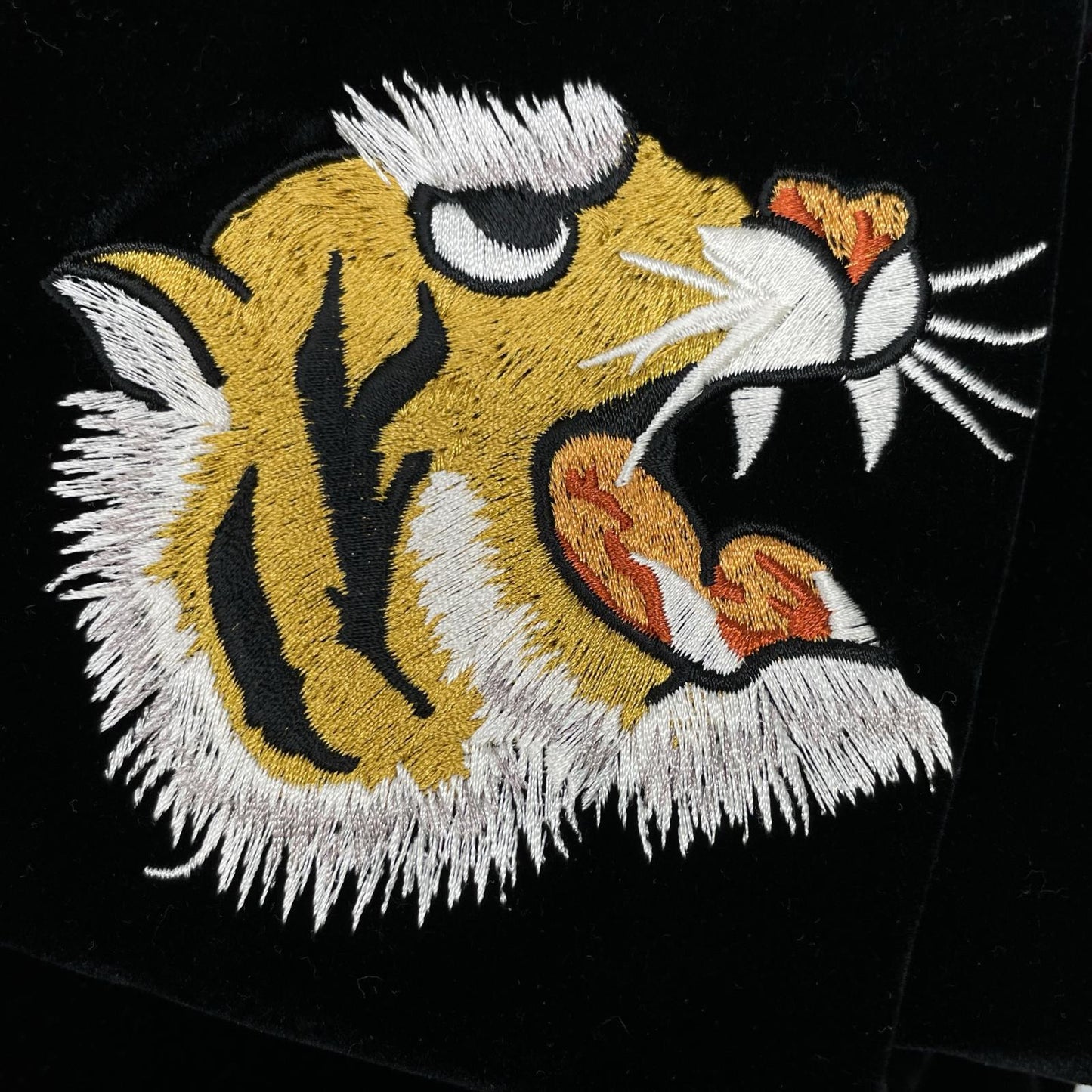 TAION Velour Tiger Embroidered Jacket Black Size XXL