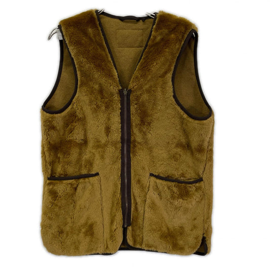 Barbour Warm Pile Zip-In Liner Vest Brown Coat Size 40