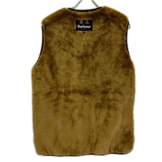 Barbour Warm Pile Zip-In Liner Vest Brown Coat Size 40