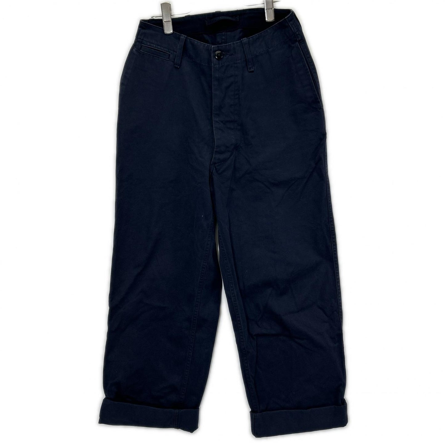 NIGEL CABOURN Basic Cotton Chino Pants Black Size 30