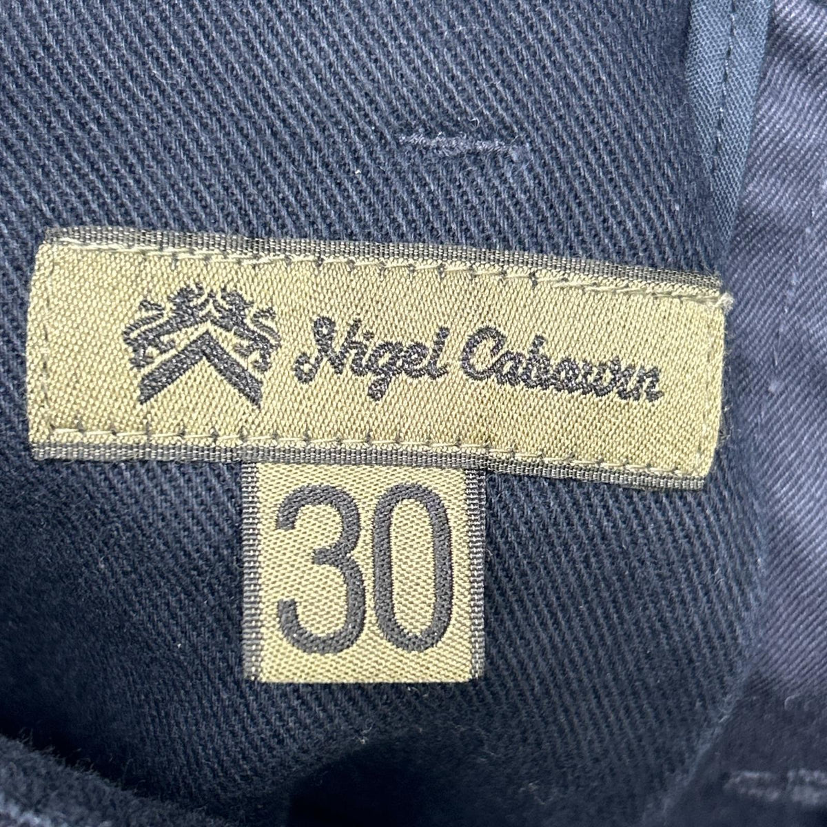 NIGEL CABOURN Basic Cotton Chino Pants Black Size 30
