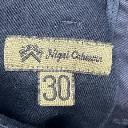 NIGEL CABOURN Basic Cotton Chino Pants Black Size 30