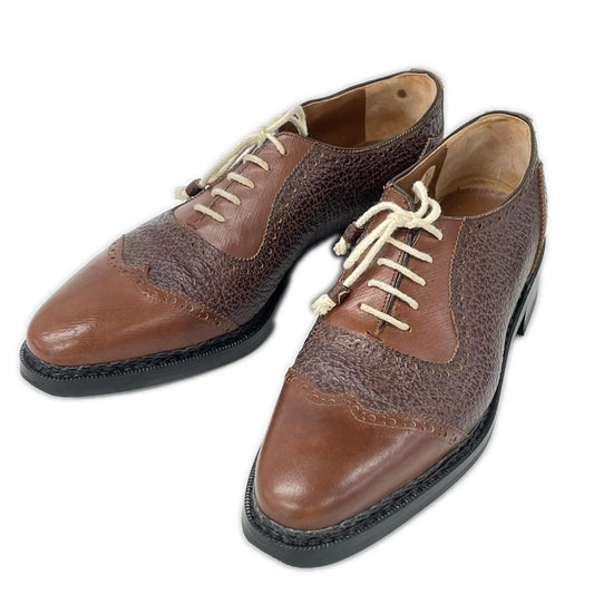 BETTANIN & VENTURI Russian Calf Wingtip Shoes Brown Sneakers Size 8