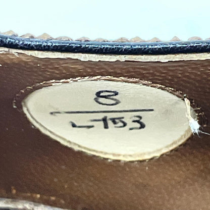 BETTANIN & VENTURI Russian Calf Wingtip Shoes Brown Sneakers Size 8