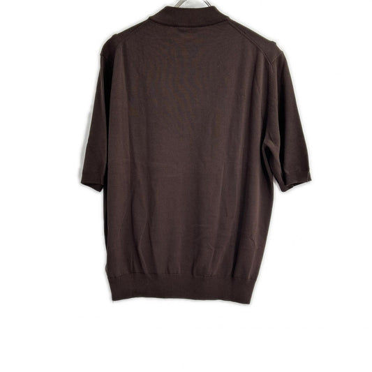 ZANONE Brown High Gauge Cotton Crepe Neck T-Shirt Size 50