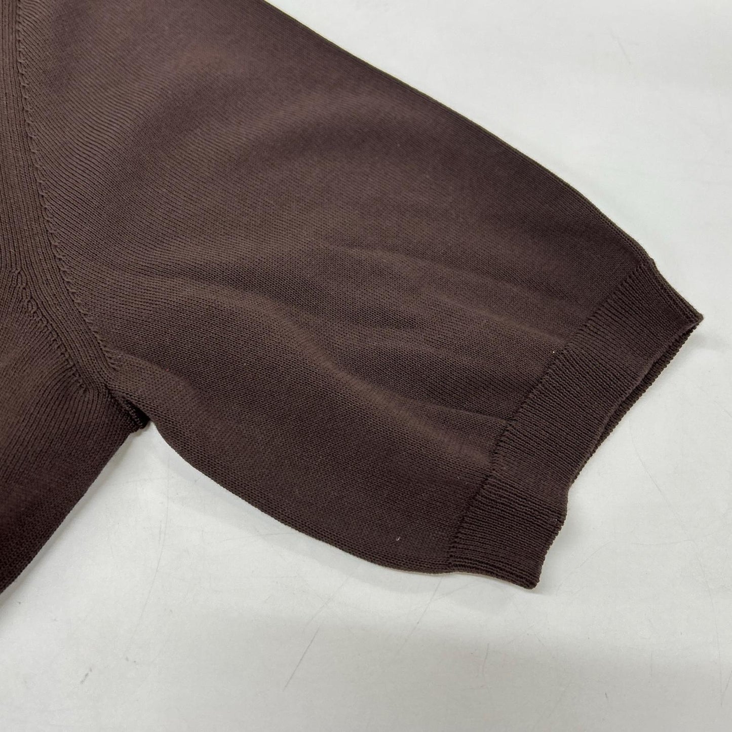 ZANONE Brown High Gauge Cotton Crepe Neck T-Shirt Size 50