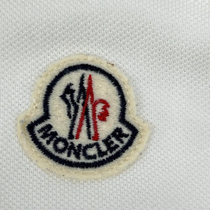 MONCLER White Stripe Polo Size S