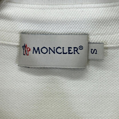 MONCLER White Stripe Polo Size S
