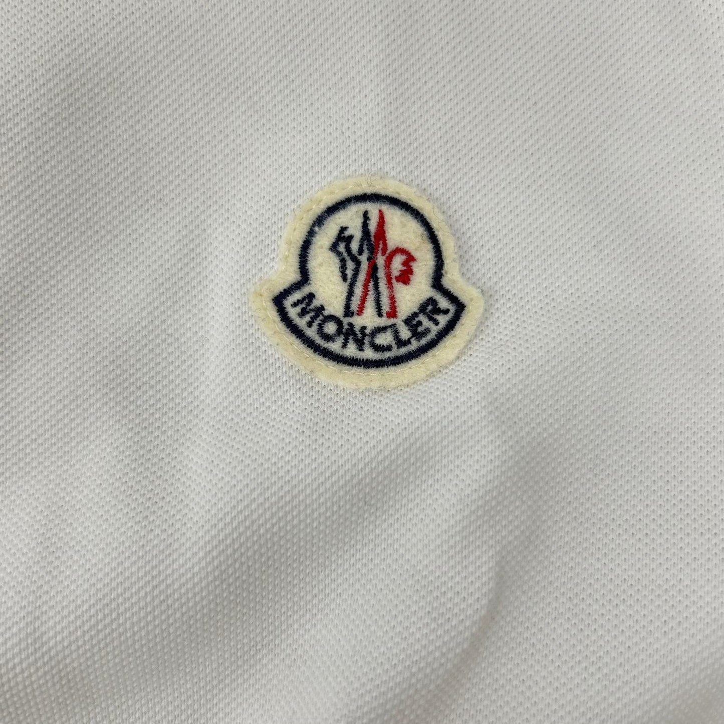 MONCLER White Polo Size S