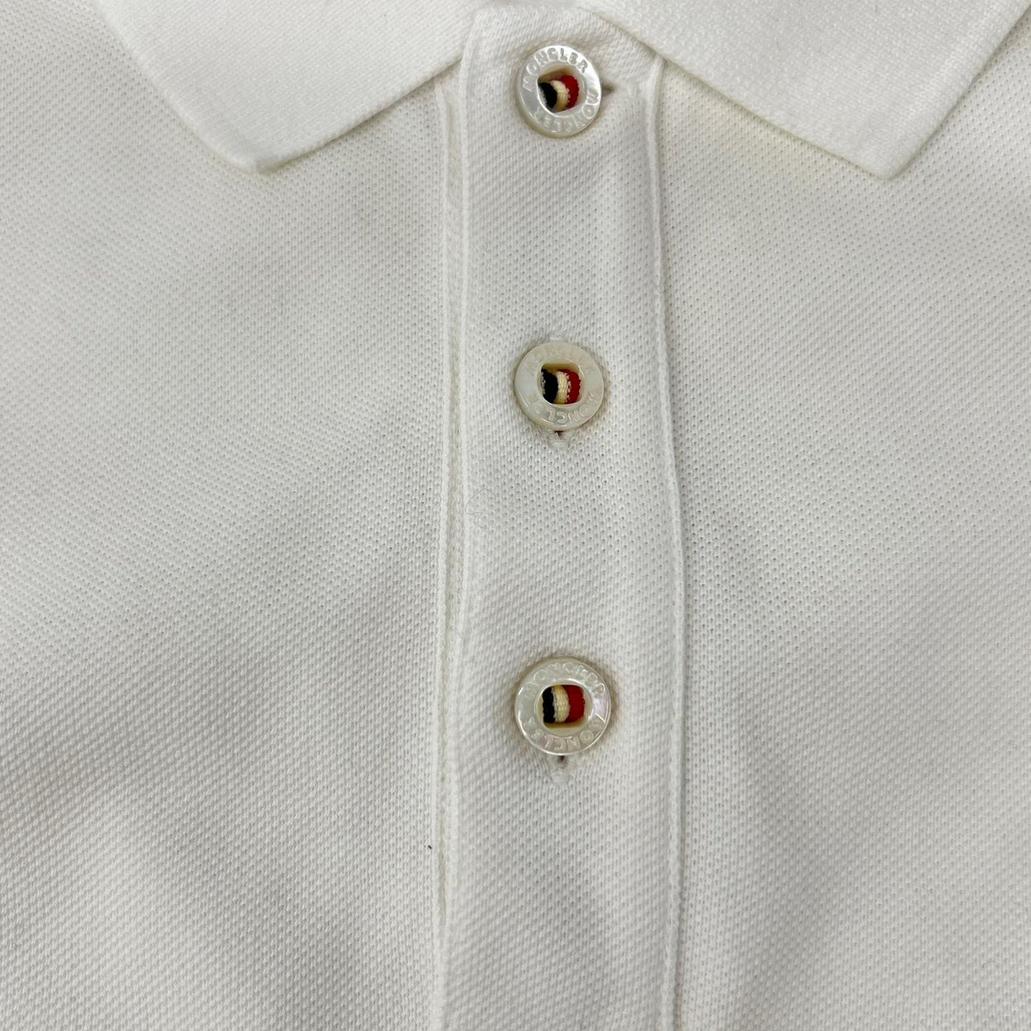 MONCLER White Polo Size S