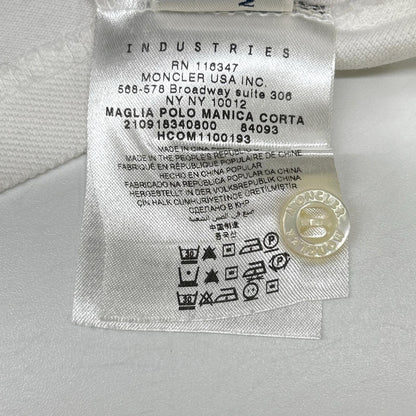 MONCLER White Polo Size S
