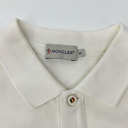 MONCLER White Polo Size S