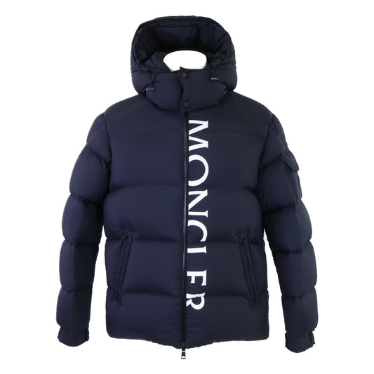 MONCLER MAURES Hooded Nylon Down Jacket Navy Size 2