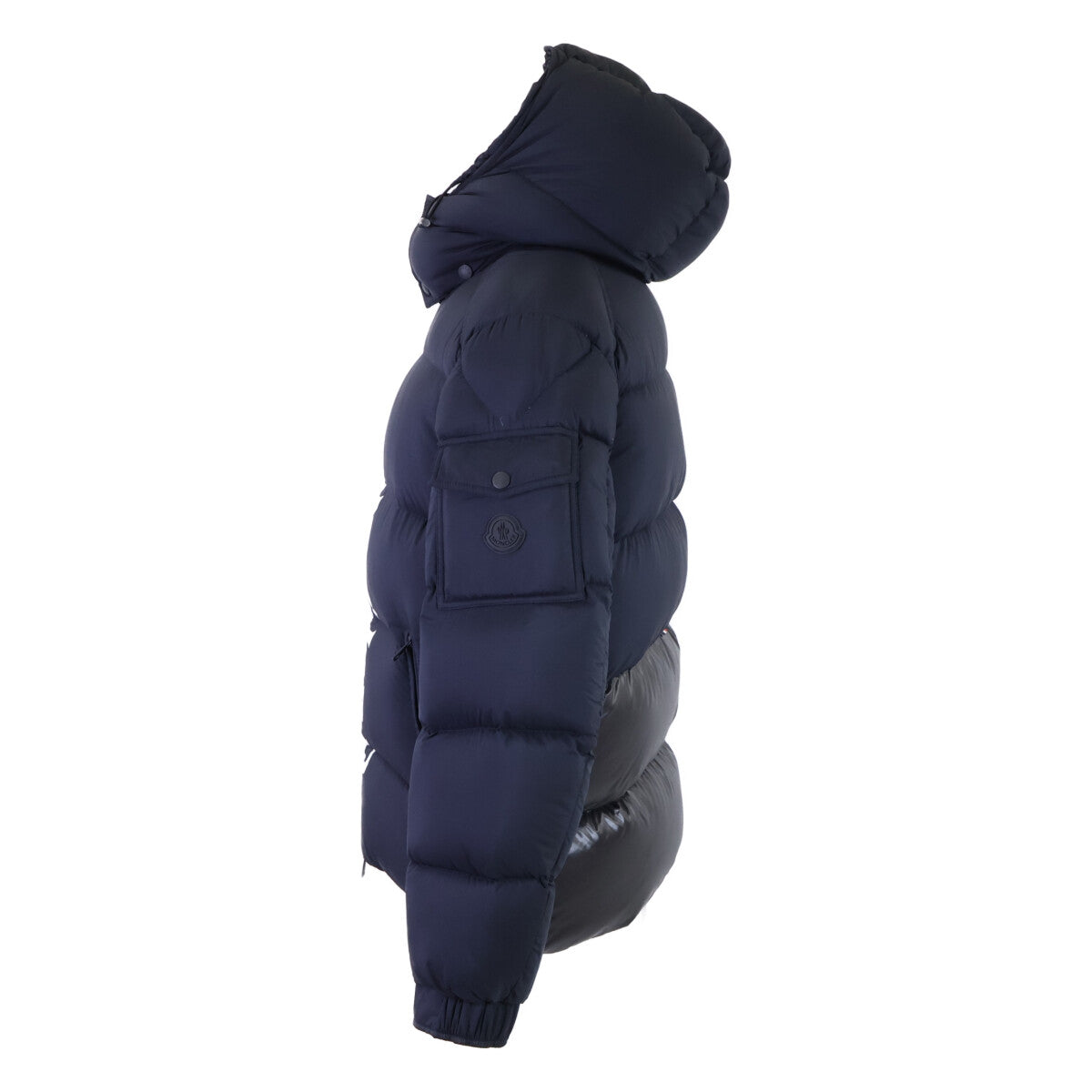 MONCLER MAURES Hooded Nylon Down Jacket Navy Size 2