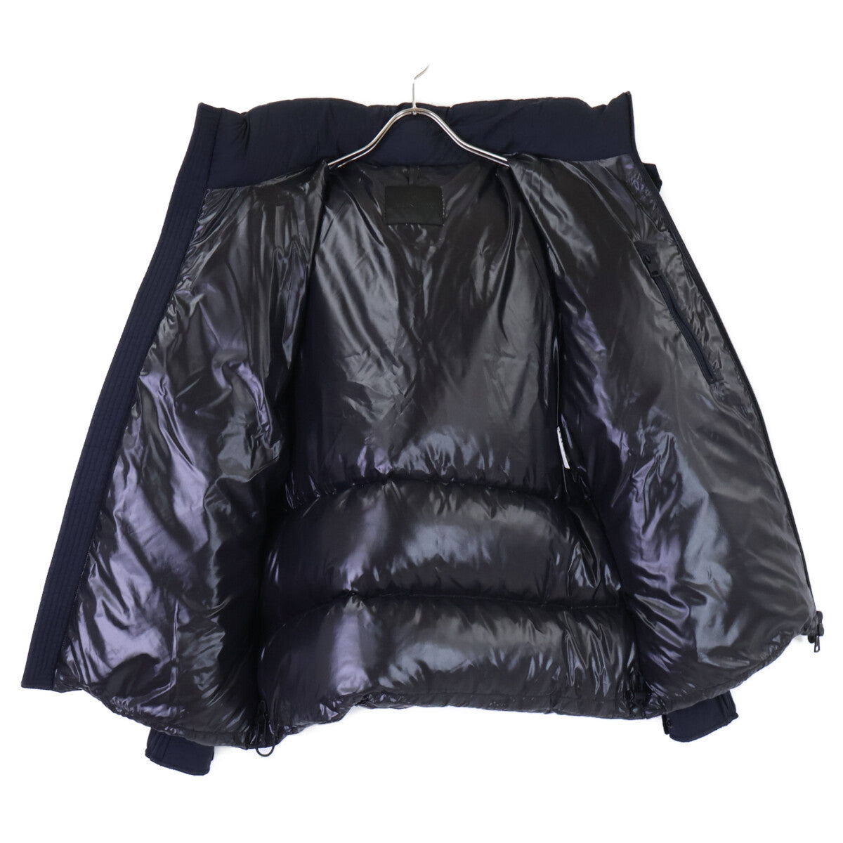 MONCLER MAURES Hooded Nylon Down Jacket Navy Size 2
