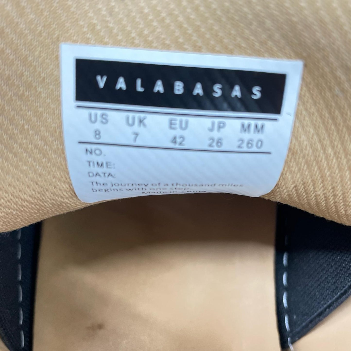 VALABASAS VISION Canvas Sneakers Black Size 8