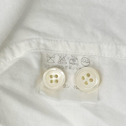 ISSEY MIYAKE Stitch Open Collar Short Shirt White Size 1