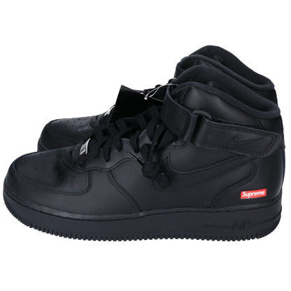 NIKE Air Force 1 Mid SP Supreme Sneakers Black Size 9.5