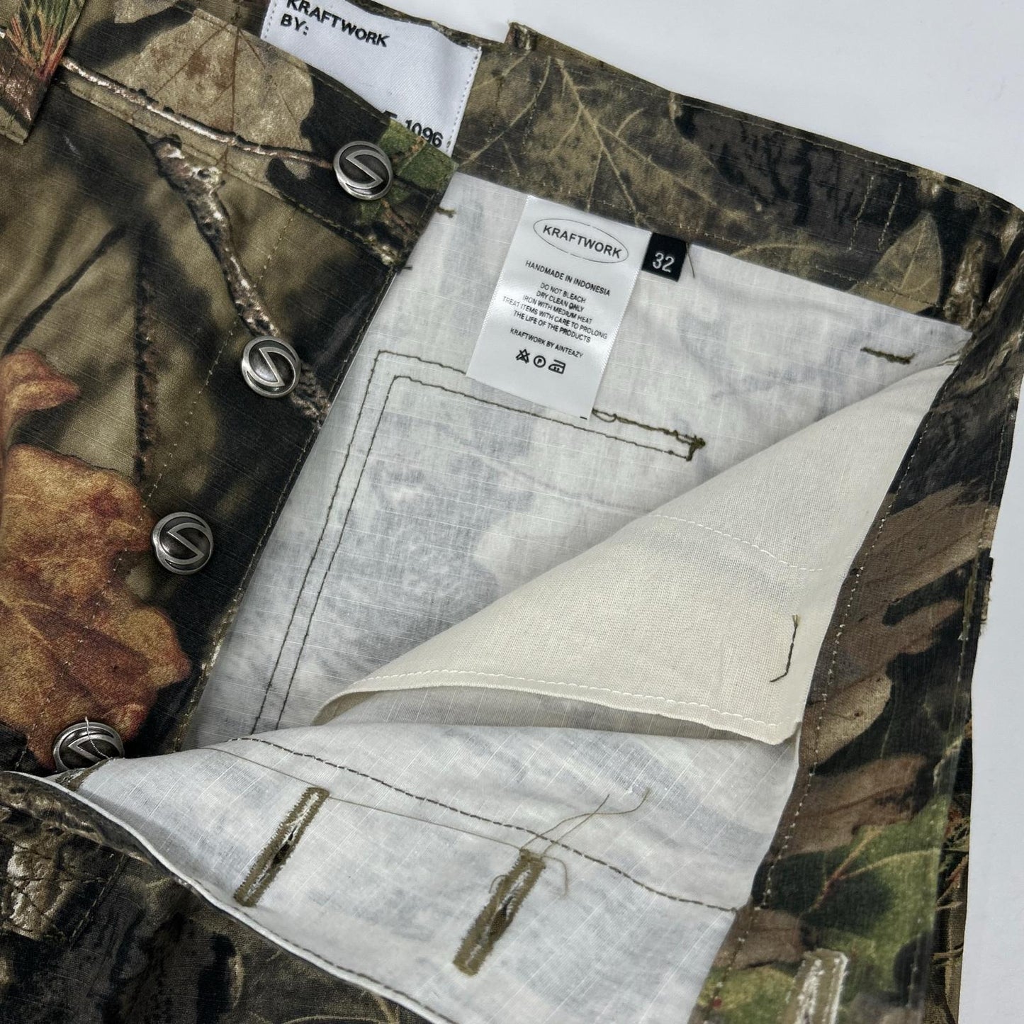 KRAFTWORK Real Camo Cargo Pants Green Size 34