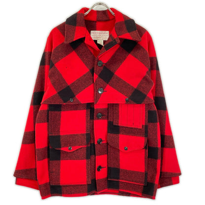 FILSON Red Black Check Double Cruiser Jacket Size 38