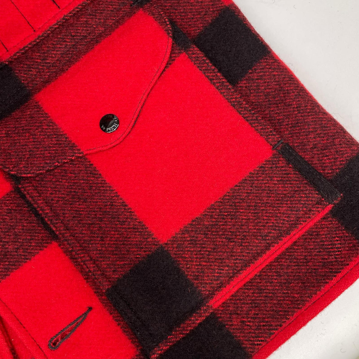 FILSON Red Black Check Double Cruiser Jacket Size 38