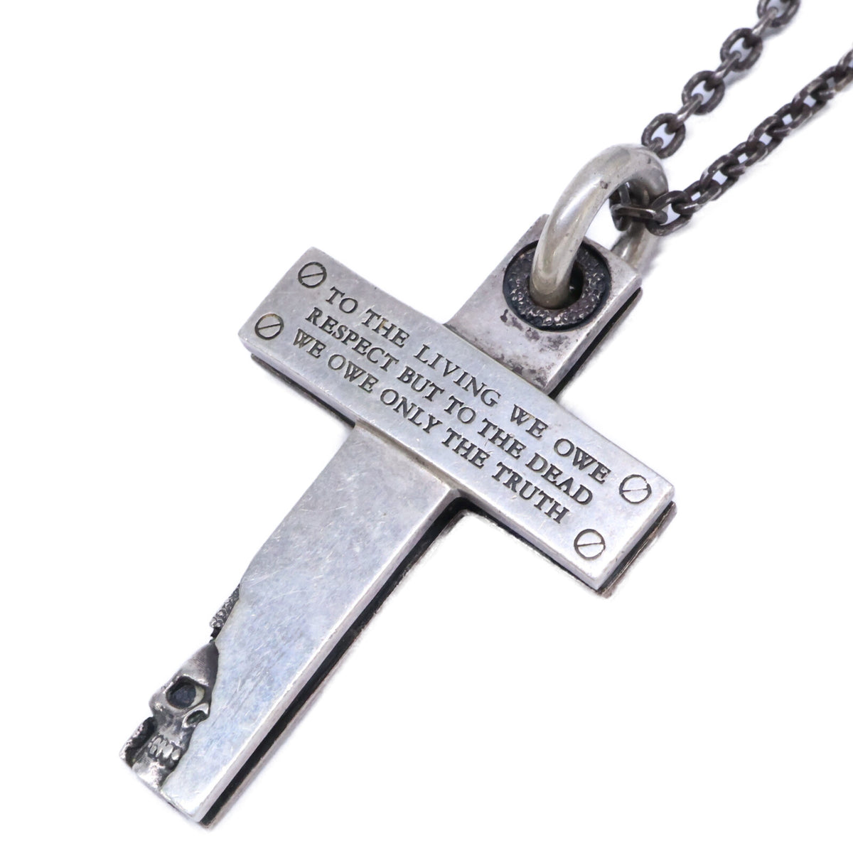 Dr.MONROE SV925 Message Cross Pendant Necklace Size ONE SIZE