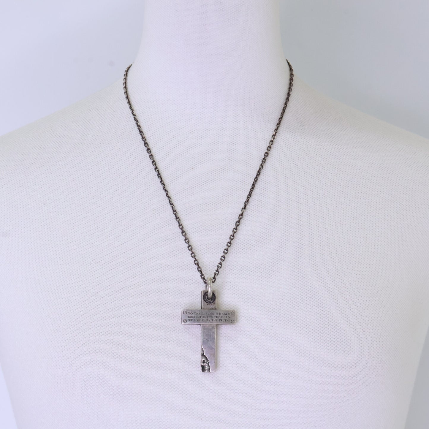 Dr.MONROE SV925 Message Cross Pendant Necklace Size ONE SIZE